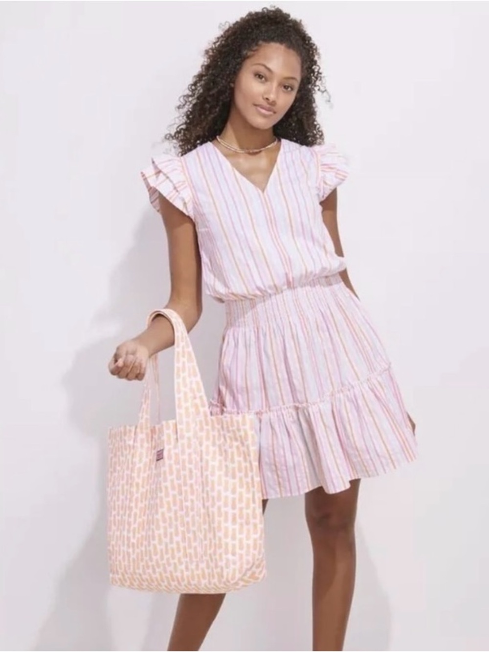 Vineyard Vines Harbor Stripe Smock Waist Dress